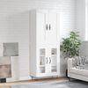 vidaXL Buffet haut Blanc 69,5x34x180 cm Bois d'ing&eacute;nierie