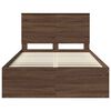 vidaXL Cadre de lit Ch&ecirc;ne brun 120 x 200 cm Bois de pin massif