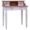 vidaXL Bureau d'&eacute;criture et tiroirs 90x50x101 cm bois massif d'acajou