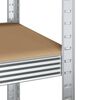 vidaXL Table de travail avec &eacute;tag&egrave;res 5 niveaux Argent&eacute; Acier