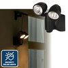 Luxform Lampe de jardin LED solaire intelligente Salta PIR Noir