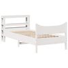 vidaXL Cadre de lit avec t&ecirc;te de lit blanc 75x190cm bois de pin massif