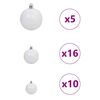 vidaXL Sapin de No&euml;l artificiel pr&eacute;-&eacute;clair&eacute; Rose 240 cm PVC