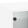 vidaXL Armoire murale avec portes en verre blanc 35x37x100 cm