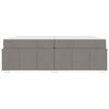 vidaXL Cadre de lit avec matelas Taupe 200 x 200 cm tissu