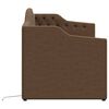 vidaXL Lit avec matelas et &eacute;clairage USB Marron fonc&eacute; Tissu 90x200 cm