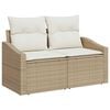 vidaXL Ensemble de Canapés avec coussin 4 pcs Beige polyrotin