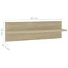 vidaXL &Eacute;tag&egrave;res murales 2 pcs Ch&ecirc;ne Sonoma 60x11,5x18 cm