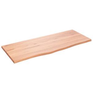 vidaXL Dessus de table marron clair 100x40x2 cm bois ch&ecirc;ne trait&eacute;