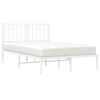 vidaXL Cadre de lit m&eacute;tal sans matelas et t&ecirc;te de lit blanc 120x190 cm
