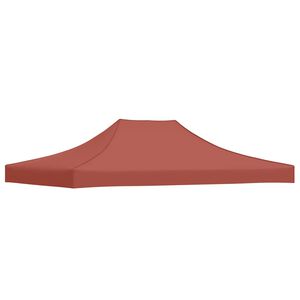 vidaXL Toit de tente de r&eacute;ception 4x3 m Terre cuite 270 g/m&sup2;
