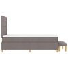 vidaXL Lit &agrave; ressorts avec matelas Taupe 120 x 200 cm tissu
