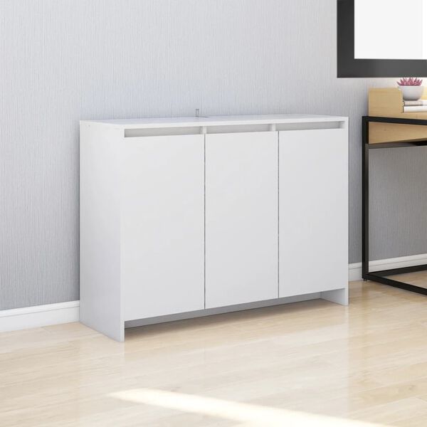 vidaXL Buffet Blanc 102x33x75 cm Bois d'ing&eacute;nierie