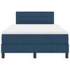 vidaXL Lit &agrave; ressorts avec matelas avec LED Bleu 120 x 190 cm tissu