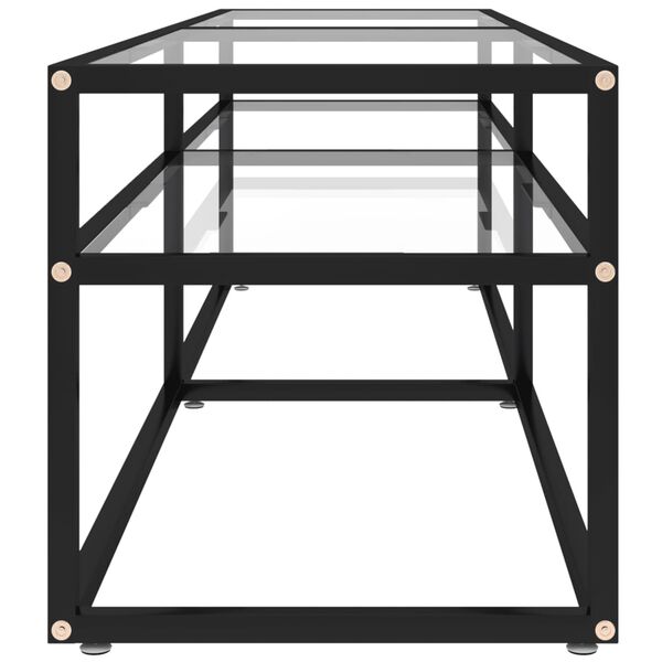vidaXL Meuble TV transparent 160x40x40,5 cm verre tremp&eacute;