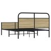 vidaXL Cadre de lit sans matelas 140x190 cm ch&ecirc;ne sonoma