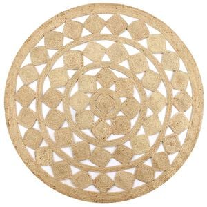 vidaXL Tapis fait &agrave; la main Jute tress&eacute;e 90 cm