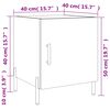 vidaXL Tables de chevet 2 pcs noir 40x40x50 cm bois d&rsquo;ing&eacute;nierie