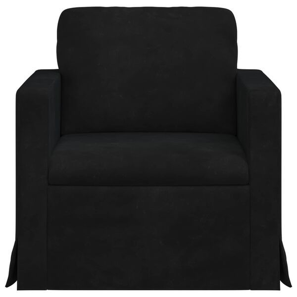 vidaXL Canap&eacute; Noir Dimensions globales: 78 x 78 x 80 cm (l x P x H)