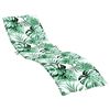vidaXL Coussin de transat Motif feuille 200 x 70 x 3 cm Tissu Oxford