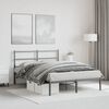 vidaXL Cadre de lit m&eacute;tal sans matelas avec t&ecirc;te de lit noir 140x200cm