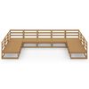vidaXL Salon de jardin 9 pcs bois de pin massif