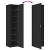 vidaXL Buffet haut noir 40x42,5x185 cm bois d'ing&eacute;nierie