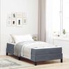vidaXL Lit &agrave; ressorts avec matelas Gris fonc&eacute; 80 x 220 cm tissu