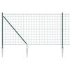 vidaXL Cl&ocirc;ture Euro avec des Pointes 10 x 1,4 m Acier recouvert de PVC