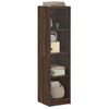 vidaXL Buffet avec portes en verre ch&ecirc;ne marron 35x37x142 cm