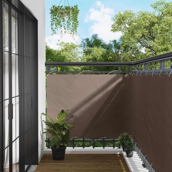 vidaXL &Eacute;cran de balcon Taupe 110 x 400 cm Tissu Oxford
