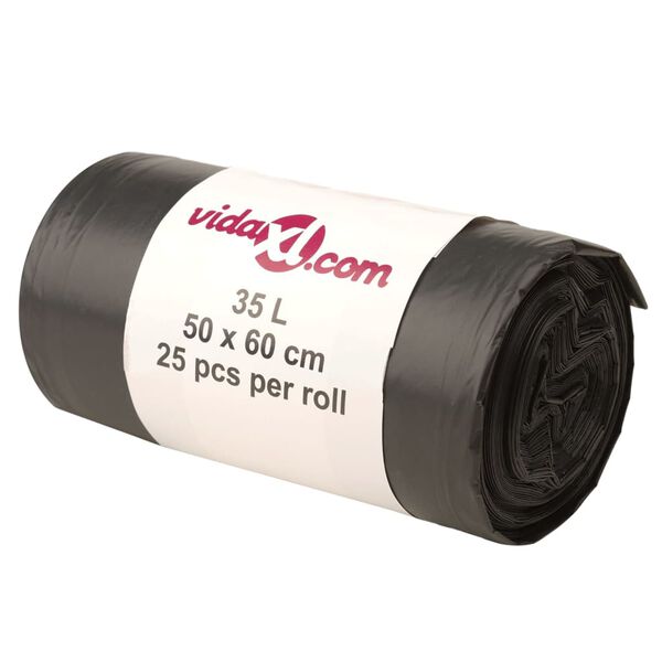 vidaXL Sacs poubelles 250 pcs noir 35 L