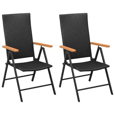 vidaXL Ensemble à manger de jardin 3 pcs noir et marron