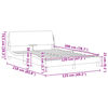 vidaXL Cadre de lit Dover gris clair 120x200 cm velours