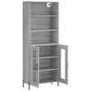 vidaXL Buffet haut Sonoma gris 69,5x34x180 cm Bois d'ing&eacute;nierie