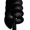 vidaXL Tari&egrave;re de sol avec m&egrave;che de tari&egrave;re spirales 100 mm Acier Noir