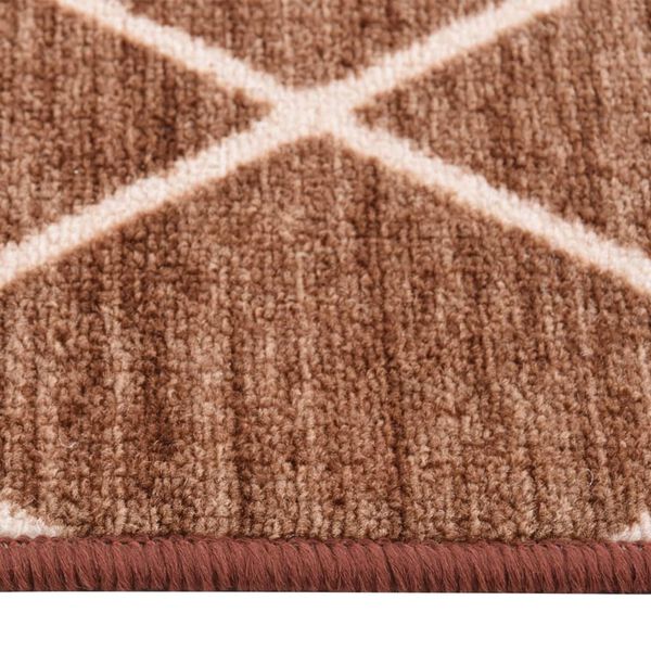 vidaXL Tapis de couloir Marron fonc&eacute; 80x400 cm