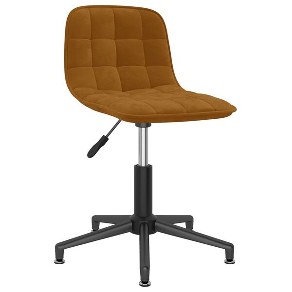 vidaXL Chaises pivotantes &agrave; manger lot de 2 Marron Velours
