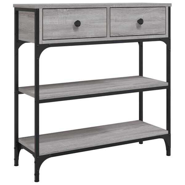 vidaXL Table console sonoma gris 72,5x25x75 cm bois d'ing&eacute;nierie