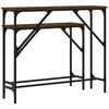 vidaXL Tables console 2 pcs chêne marron bois d'ingénierie