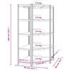 vidaXL &Eacute;tag&egrave;re d'angle &agrave; 5 niveaux Anthracite Acier bois d'ing&eacute;nierie