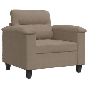 vidaXL Chaise de canap&eacute; Taupe 60 cm Tissu microfibre