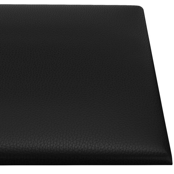 vidaXL T&ecirc;te de lit murale 12 pcs Noir 90 x 15 cm tissu
