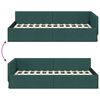 vidaXL Cadre de lit d'angle Vert fonc&eacute; 100 cm x 200 cm Velours
