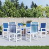 vidaXL Coussins de chaise de jardin &agrave; dossier bas lot de 6 bleu royal