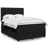 vidaXL Sommier &agrave; lattes de lit avec matelas Noir 140x200 cm Velours