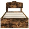 vidaXL Cadre de lit Ch&ecirc;ne fum&eacute; 70 x 190 cm Bois d'ing&eacute;nierie