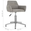 vidaXL Chaise pivotante de salle &agrave; manger Gris clair Velours