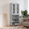 vidaXL Buffet haut Gris b&eacute;ton 69,5x34x180 cm Bois d'ing&eacute;nierie