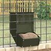 vidaXL Distributeur pour lapins Vert olive 17,5 x 26 x 28,5 cm